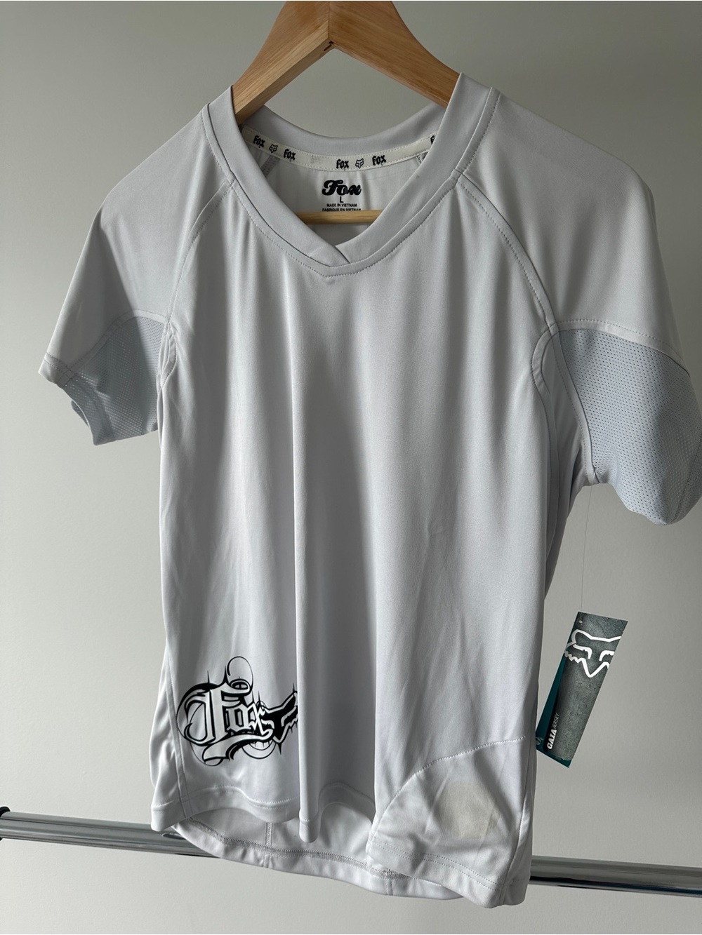 Fox White Kids' Short Sleeve Athletic Jersey